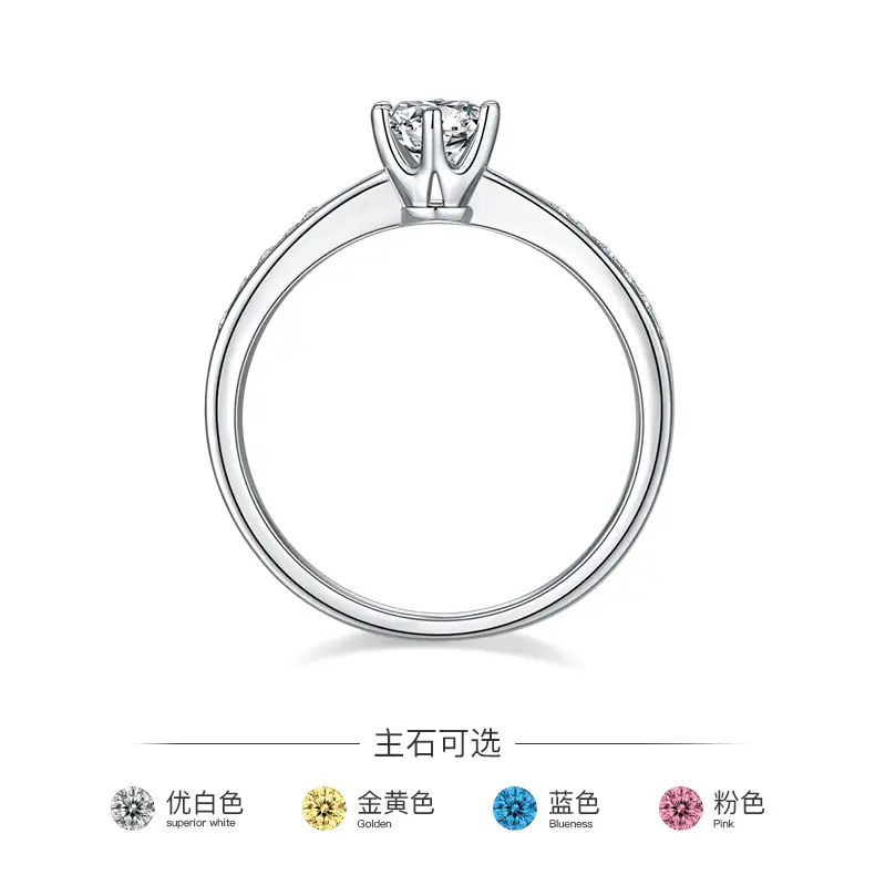 Custom moissanite sterling silver rings wholesale Manufacturer | Messi Jewelry 3