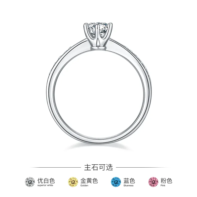 Custom moissanite sterling silver rings wholesale Manufacturer | Messi Jewelry 3