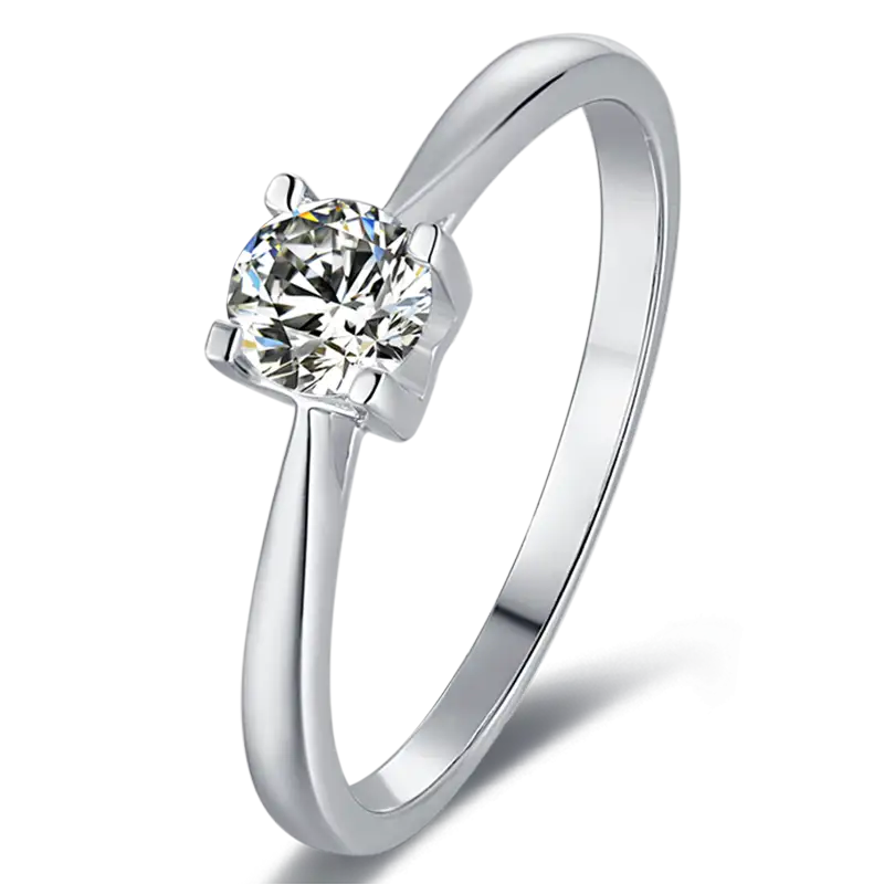 M11b HW Lettera 1CT MOISSanite Gold Plasso 925 Anello solitario in argento sterling 1