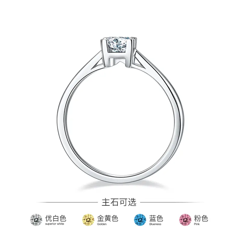 newly 925 sterling silver moissanite rings highly rated | Messi Jewelry 3