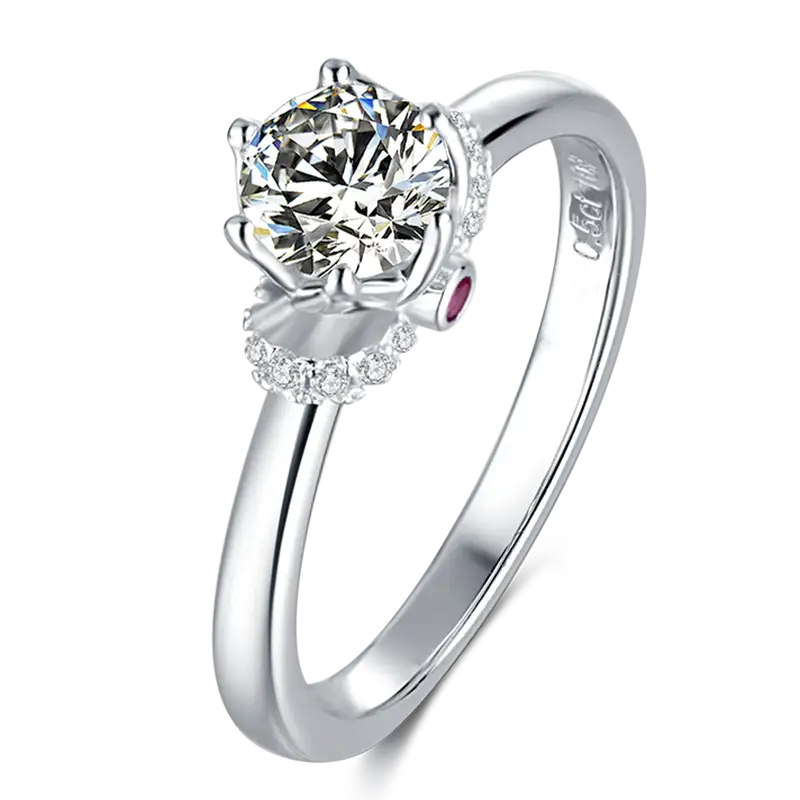 M10B True Love는 1ct Moissanite Gold Plated 925 Sterling Silver Solitaire Ring으로 선정됩니다. 1