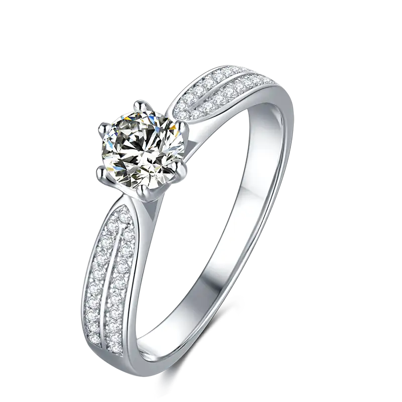 M06B 별의 여왕 1ct Moissanite Gold 도금 925 Sterling Silver Solitaire Ring 1