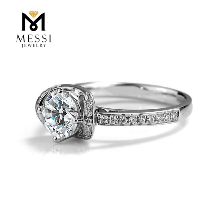 Messi Alahas - Messi Alahas 14k 18k solidong singsing nga bulawan nga adunay 1ct nga lingin nga moissanite nga diamante nga singsing para sa mga singsing sa engagement sa kasal 12