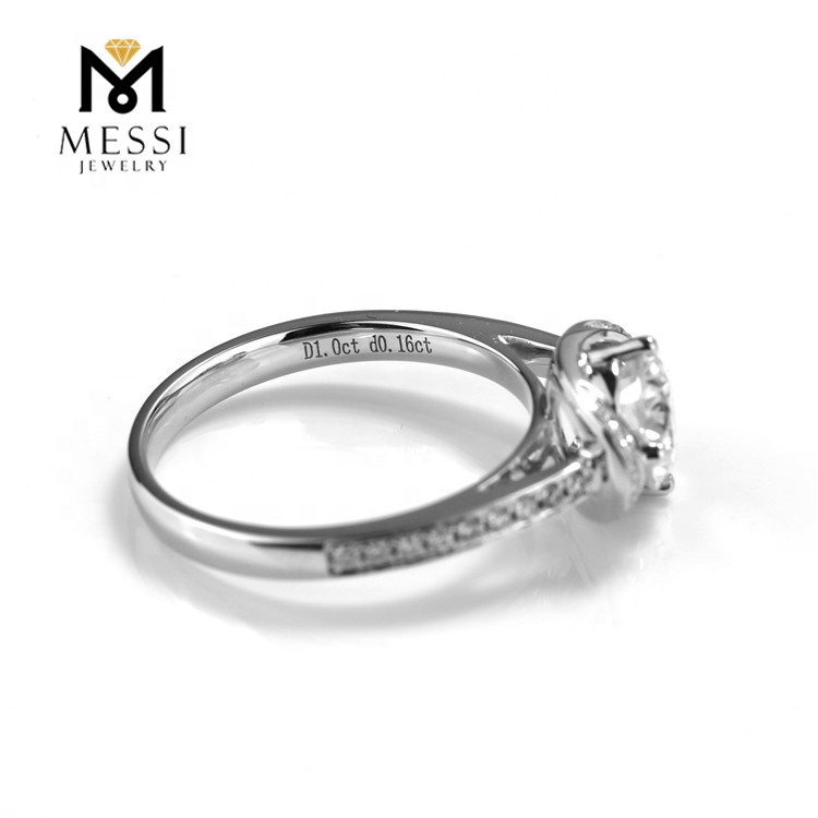 Messi Alahas - Messi Alahas 14k 18k solidong singsing nga bulawan nga adunay 1ct nga lingin nga moissanite nga diamante nga singsing para sa mga singsing sa engagement sa kasal 14