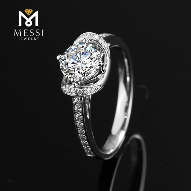 Messi Alahas - Messi Alahas 14k 18k solidong singsing nga bulawan nga adunay 1ct nga lingin nga moissanite nga diamante nga singsing para sa mga singsing sa engagement sa kasal 16