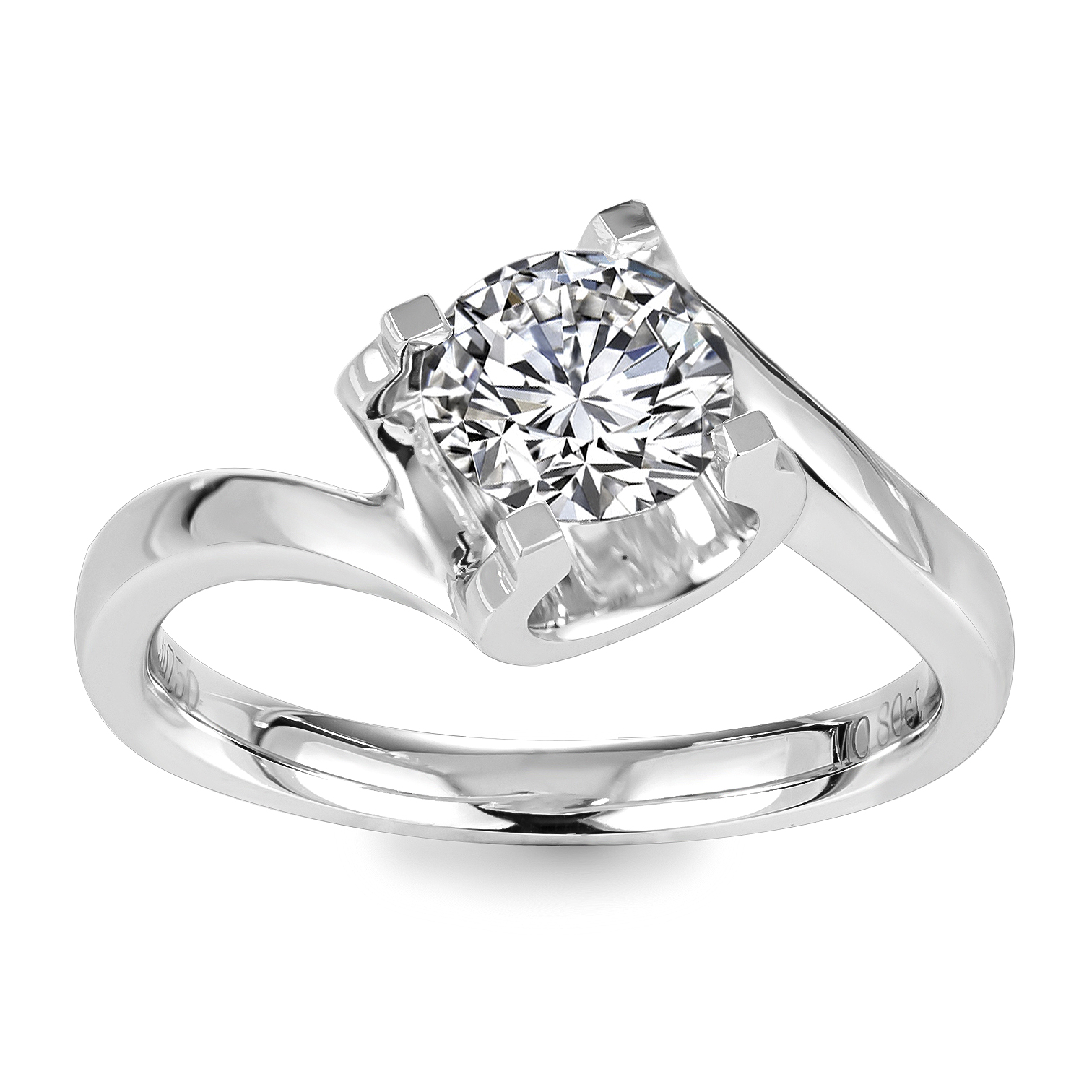 Barang Kemas Messi - Cincin barang kemas Messi14K 18K Emas Putih pesta hadiah wanita Moissanite batu berlian membenamkan cincin fesyen tersuai 8