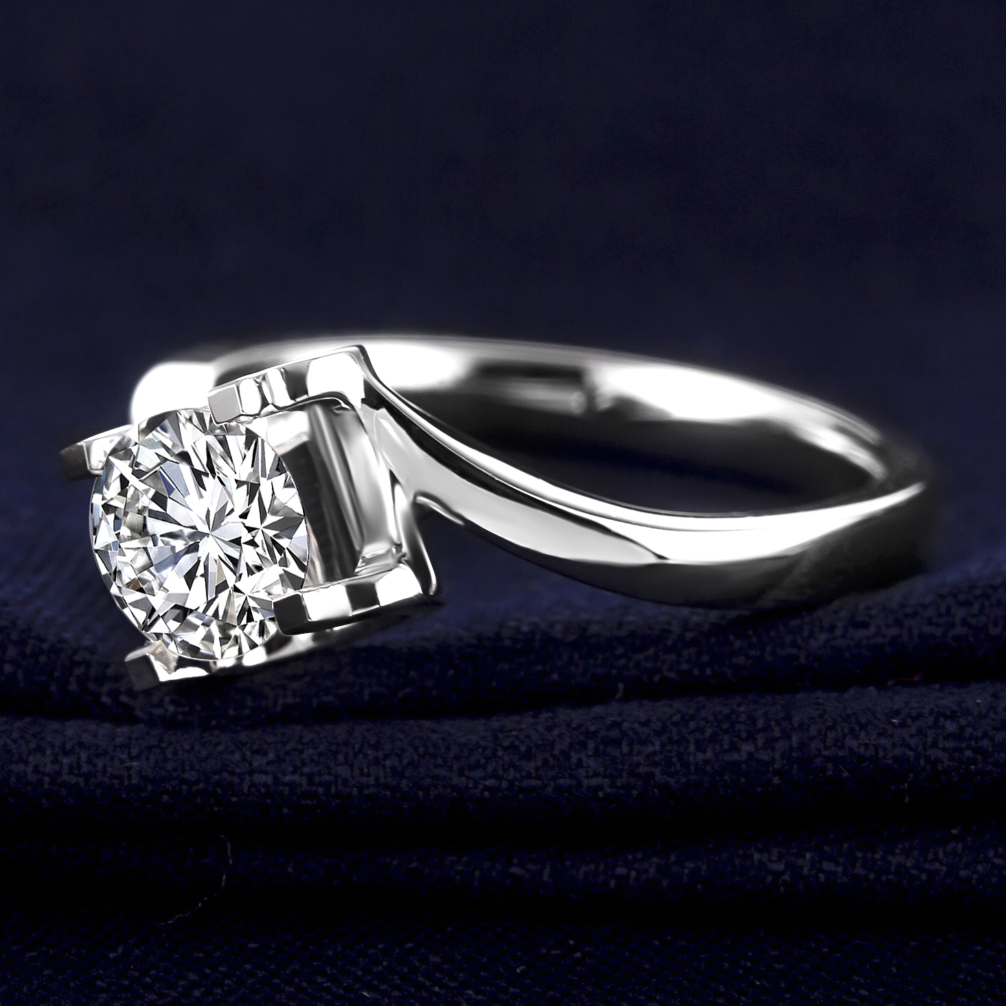 Barang Kemas Messi - Cincin barang kemas Messi14K 18K Emas Putih pesta hadiah wanita Moissanite batu berlian membenamkan cincin fesyen tersuai 11