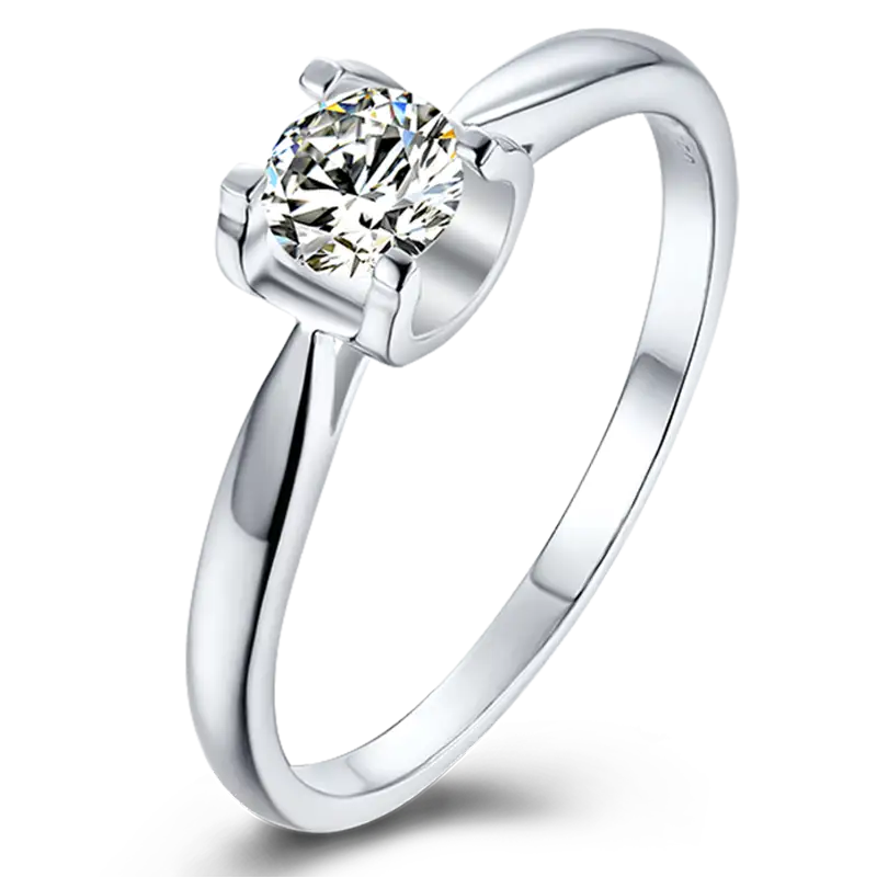 M04E Mezzanine Cow Head 1ct Moissanite Gold Plaked 925 Sterling Silver Solitaire Anello 1