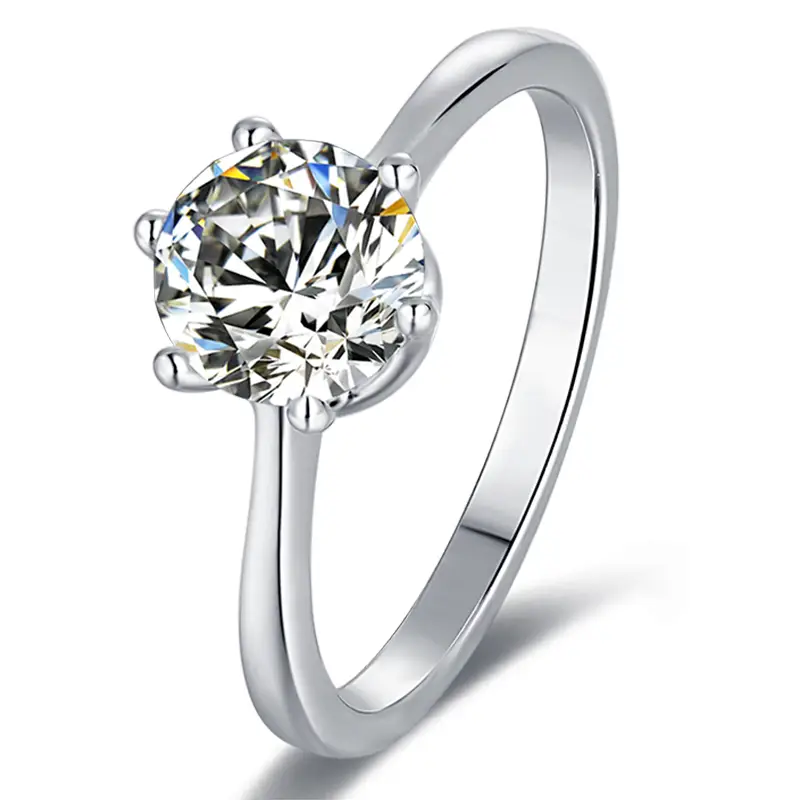 M32A NUOVI ALNO CLAWS 1CT 1CT MOISSANITE PLATTATO DELLA SILITARI STERLING STERLING SILITARE 1