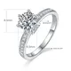 Moissanite Sterling Silver Wedding Rings with GRA Certificate 2