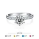 Moissanite Sterling Silver Wedding Rings with GRA Certificate 4