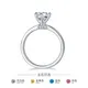 Moissanite Sterling Silver Wedding Rings with GRA Certificate 3