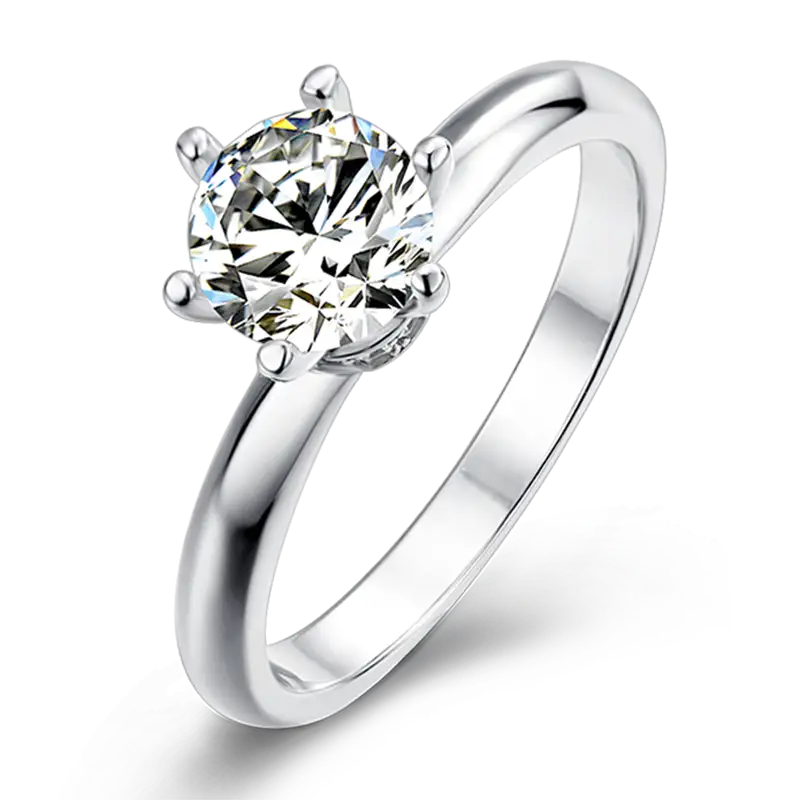 M09A Anello solitario per solitario in argento in oro da 1ct. 1
