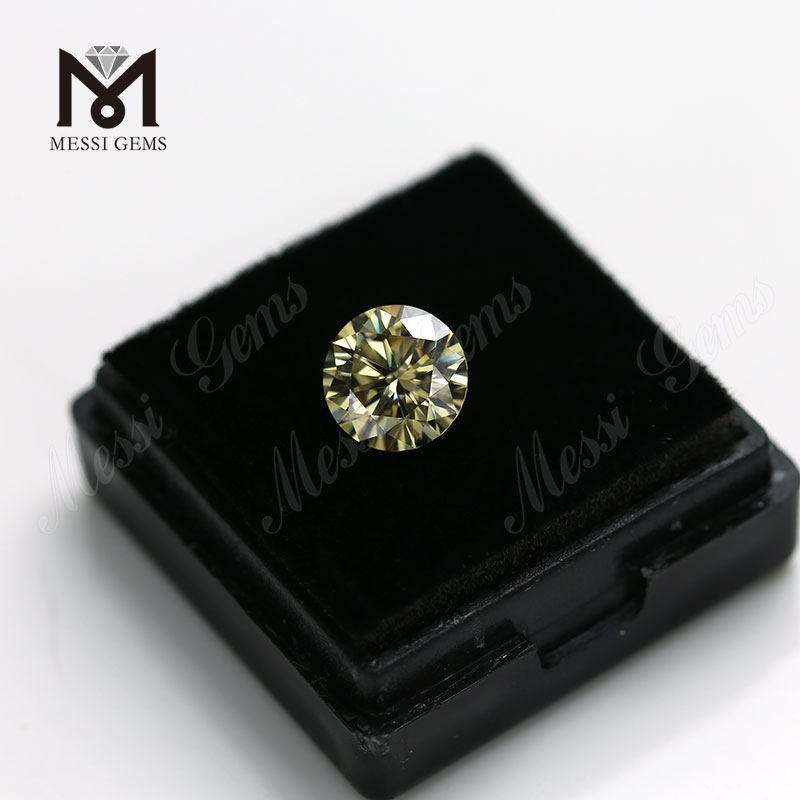 Messi Jewelry - Messi Gems wholesale price jewelry making VVS round 12mm yellow moissanite Round 14