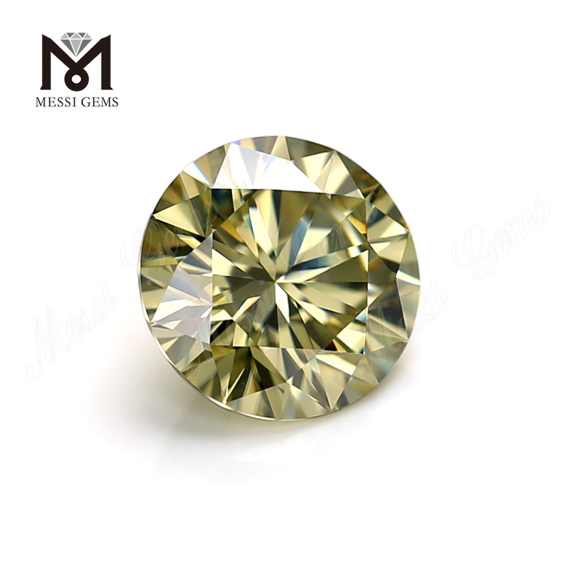 Messi Jewelry - Messi Gems wholesale price jewelry making VVS round 12mm yellow moissanite Round 12