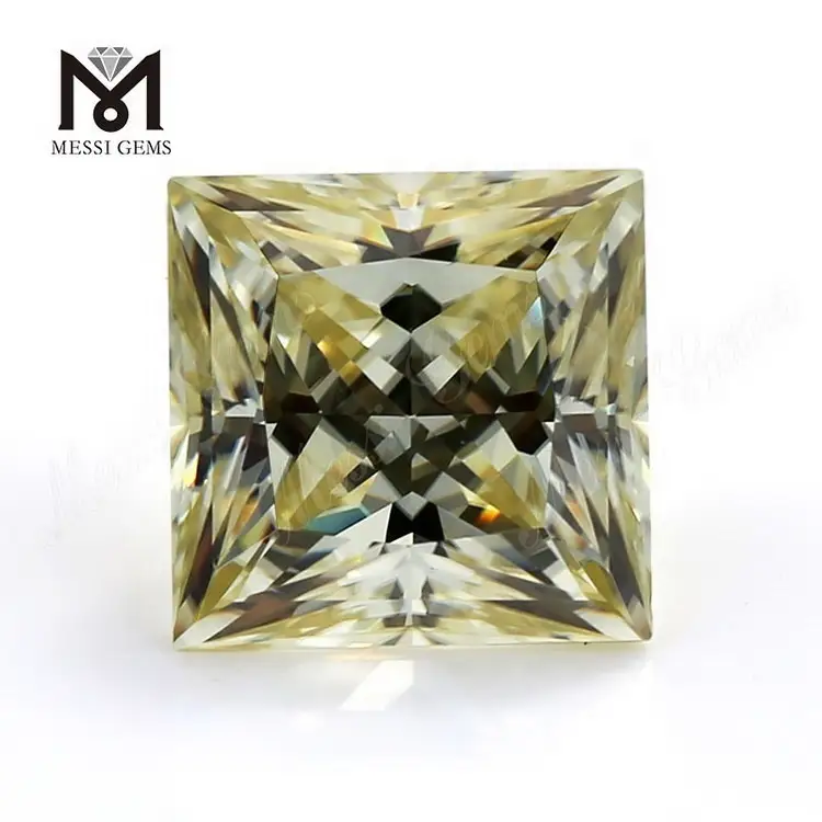 Gioielli Messi - Messi Gems Prezzo all'ingrosso Production Yellow Square 10*10mm Moissanite Diamond Square 1