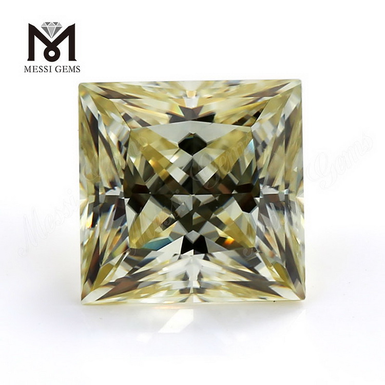 Messi Jewelry - Messi Gems wholesale price jewelry making yellow square 10*10mm moissanite diamond Square 10