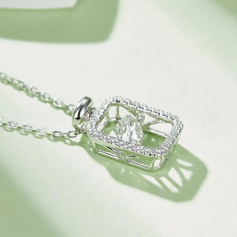 Good Selling moissanite silver necklace factory | Messi Jewelry 5