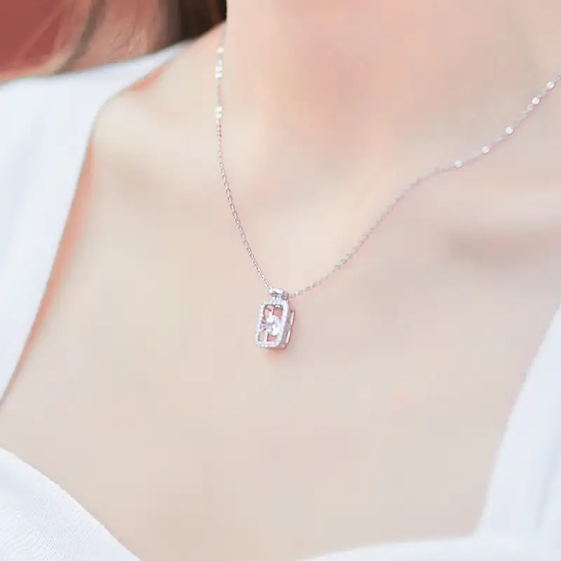 Good Selling moissanite silver necklace factory | Messi Jewelry 3