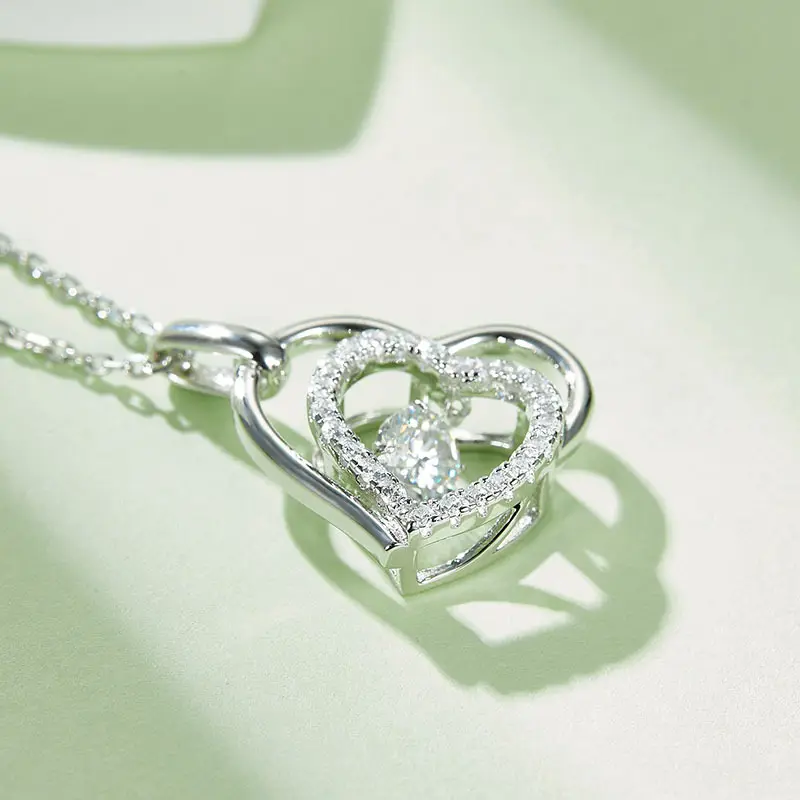 silver moissanite pendant at Wholesale Prices | Messi Jewelry 3