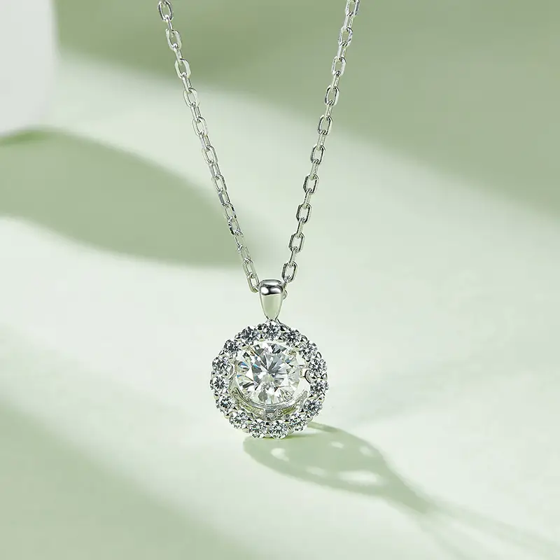 925 Sterling Silver Moissanite Tennis Chain - GRA Certified 4
