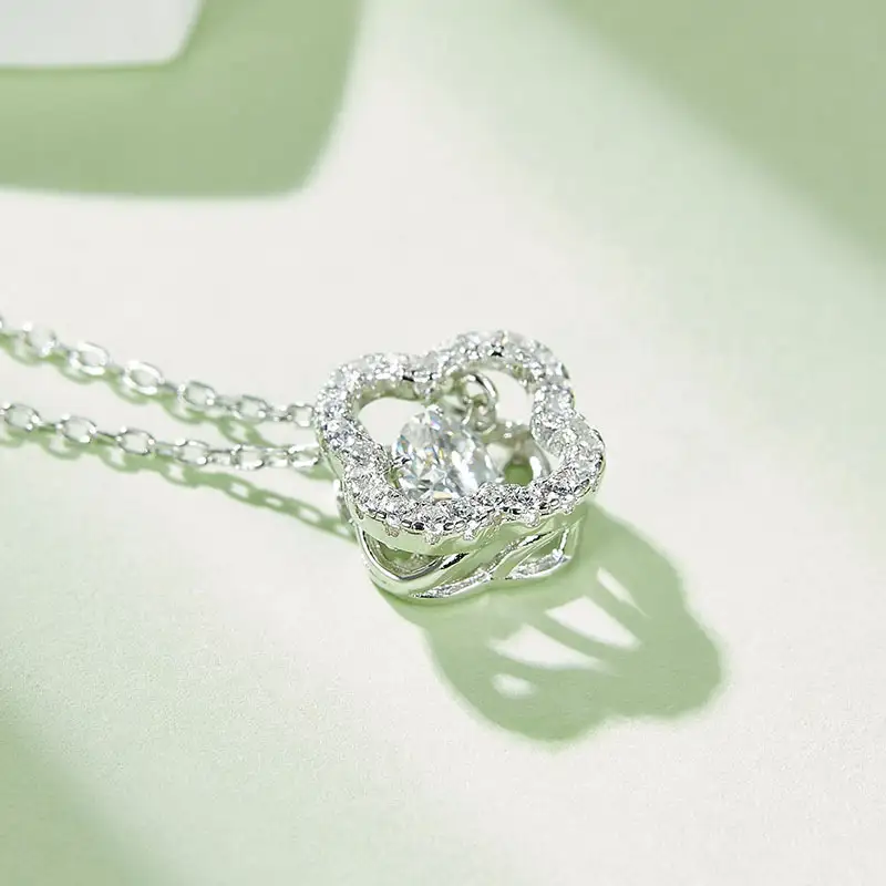 Silver Moissanite Pendant with GRA Certificate 4