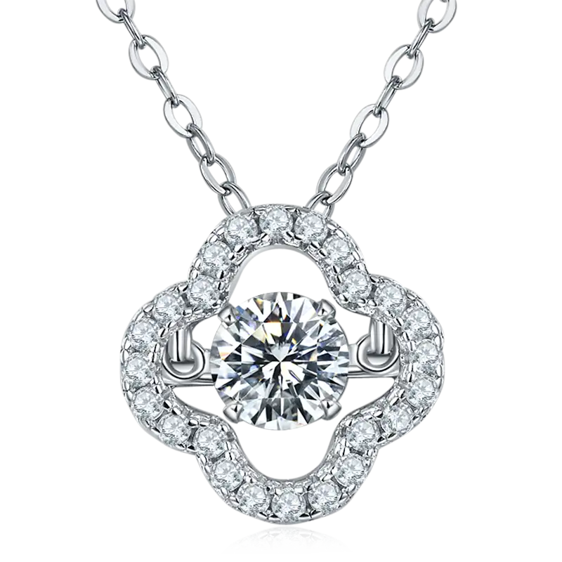 Silver Moissanite Pendant with GRA Certificate 2