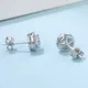 Moissanite Sterling Silver Stud Earrings with GRA Certificate 5
