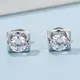 Custom moissanite earrings sterling silver series Manufacturer | Messi Jewelry 5