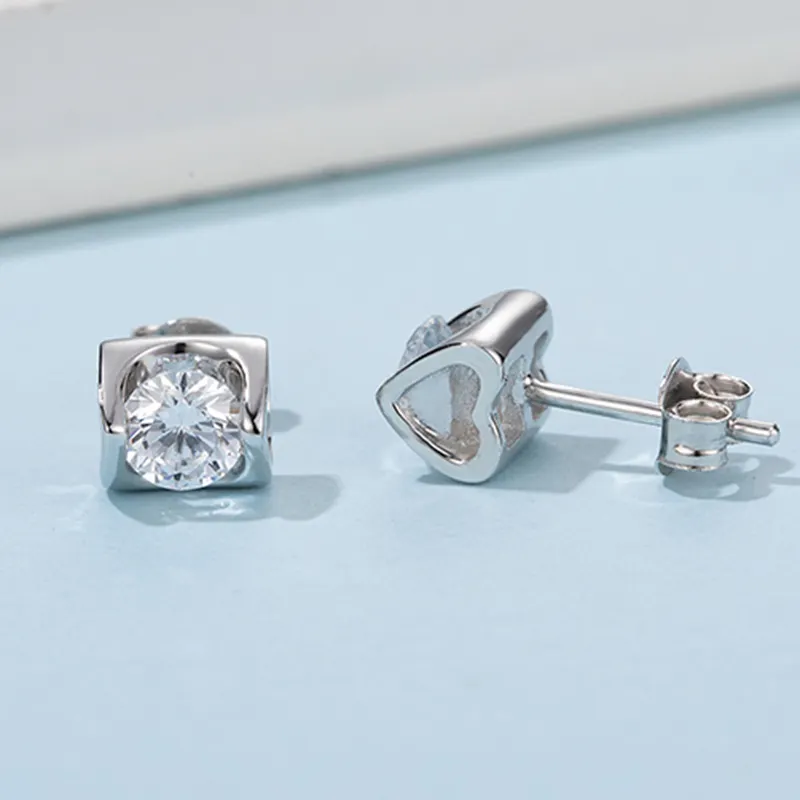 Custom moissanite earrings sterling silver series Manufacturer | Messi Jewelry 4