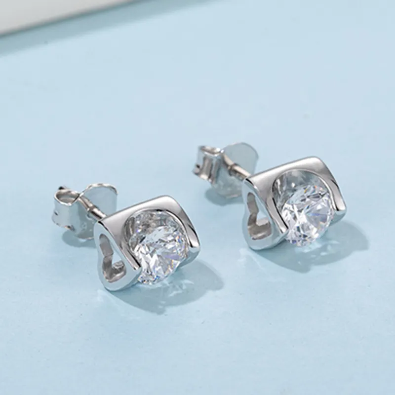 Custom moissanite earrings sterling silver series Manufacturer | Messi Jewelry 3