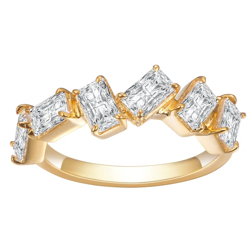 Customizable Moissanite Sterling Silver Wedding Sets
**Please note that the product title is 49 characters long. 2