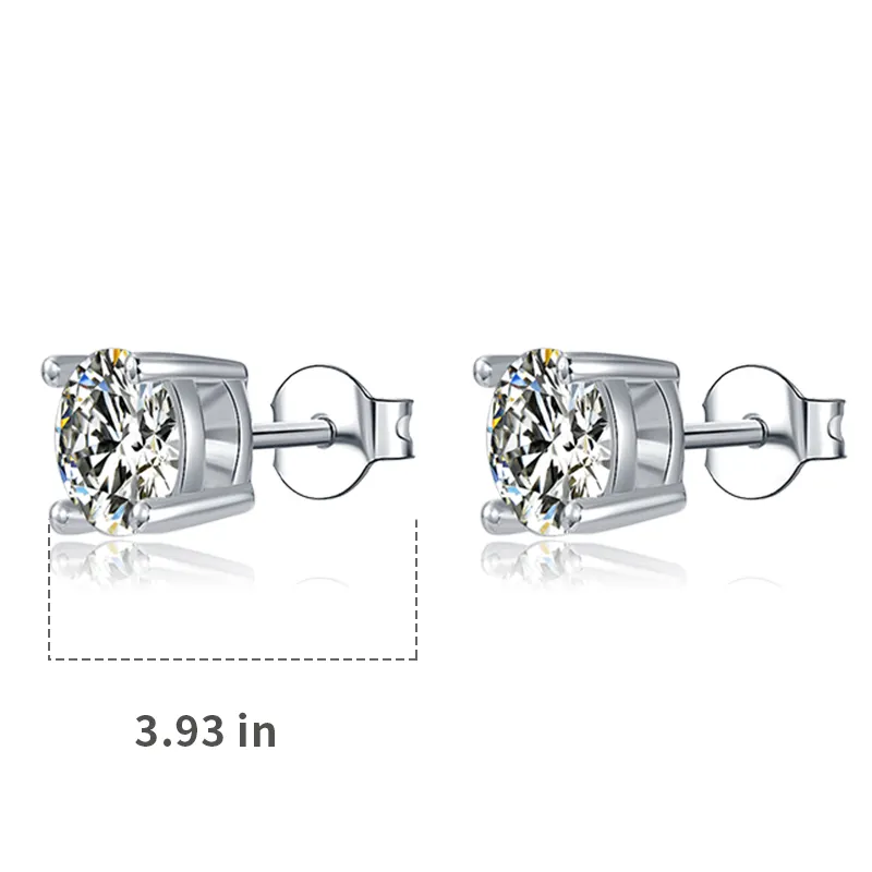 Custom sterling silver moissanite earrings suppliers Manufacturer | Messi Jewelry 2