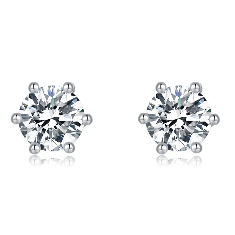 Classici S03A Classici 0,5 CT MOISSANITE ORO DI MOISSANITÀ PLATO 925 ORENO DI MOISanite in argento sterling 1