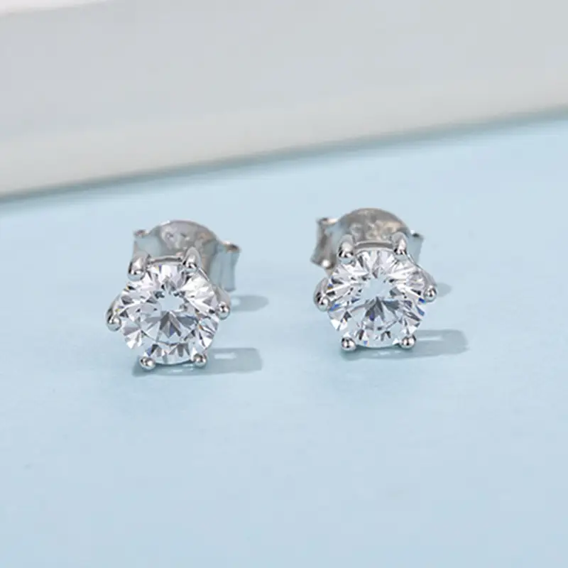 Messi Jewelry | Durable moissanite silver earrings manufacturing 4