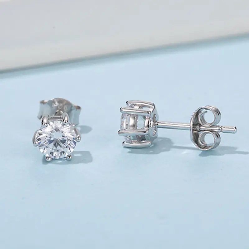 Messi Jewelry | Durable moissanite silver earrings manufacturing 5