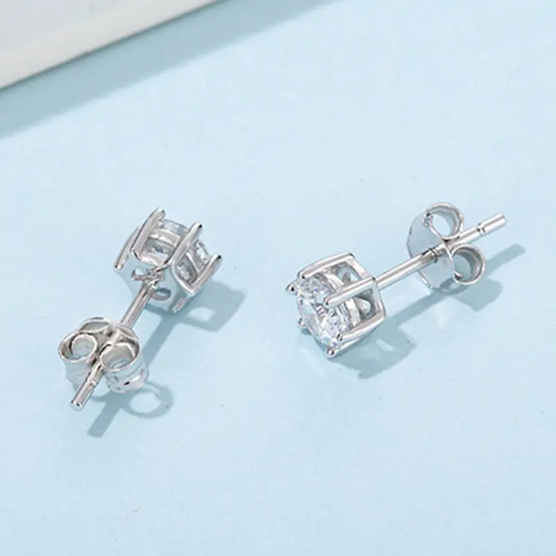 Messi Jewelry | Durable moissanite silver earrings manufacturing 6