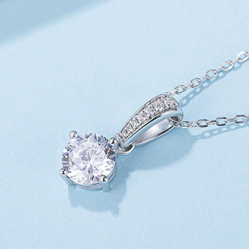 925 Sterling Silver Moissanite Tennis Chain with GRA Certificate 5
