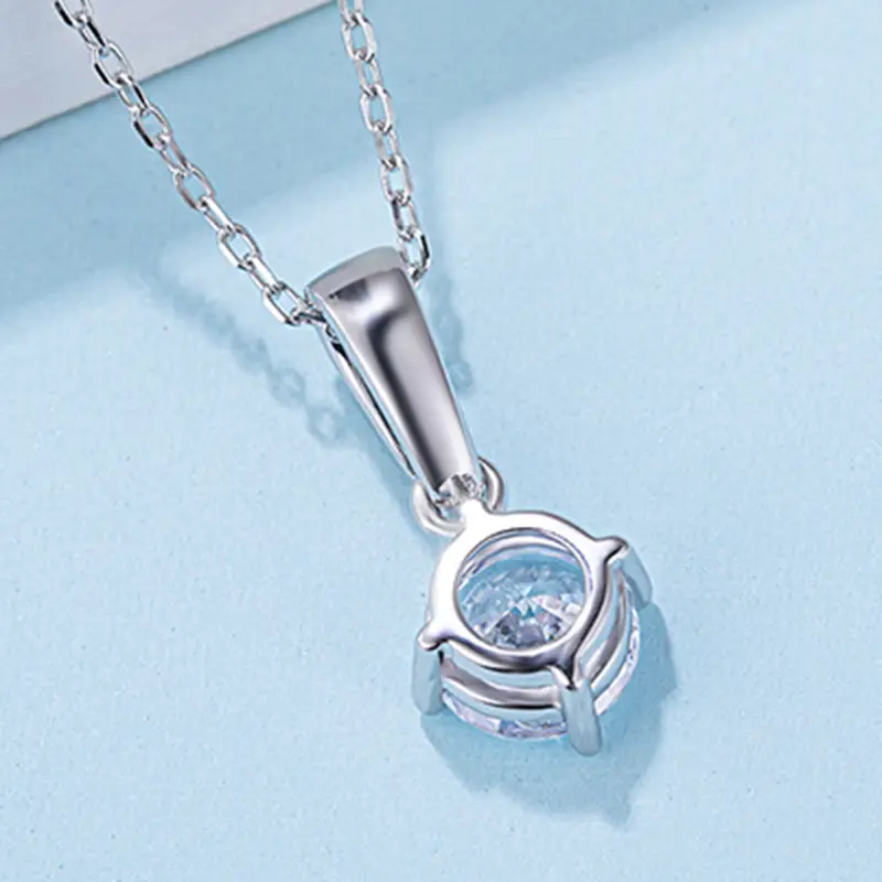 925 Sterling Silver Moissanite Tennis Chain with GRA Certificate 4