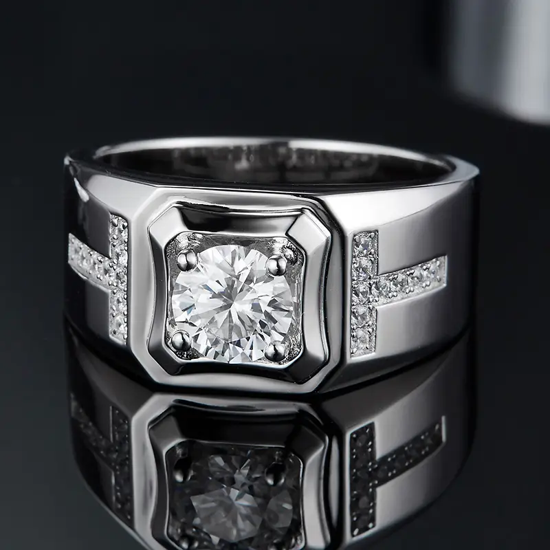 mens moissanite rings at Wholesale Prices | Messi Jewelry 6