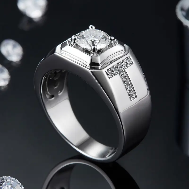 mens moissanite rings at Wholesale Prices | Messi Jewelry 5
