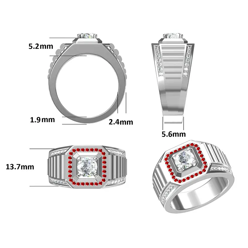 Newest moissanite rings for men series | Messi Jewelry 2
