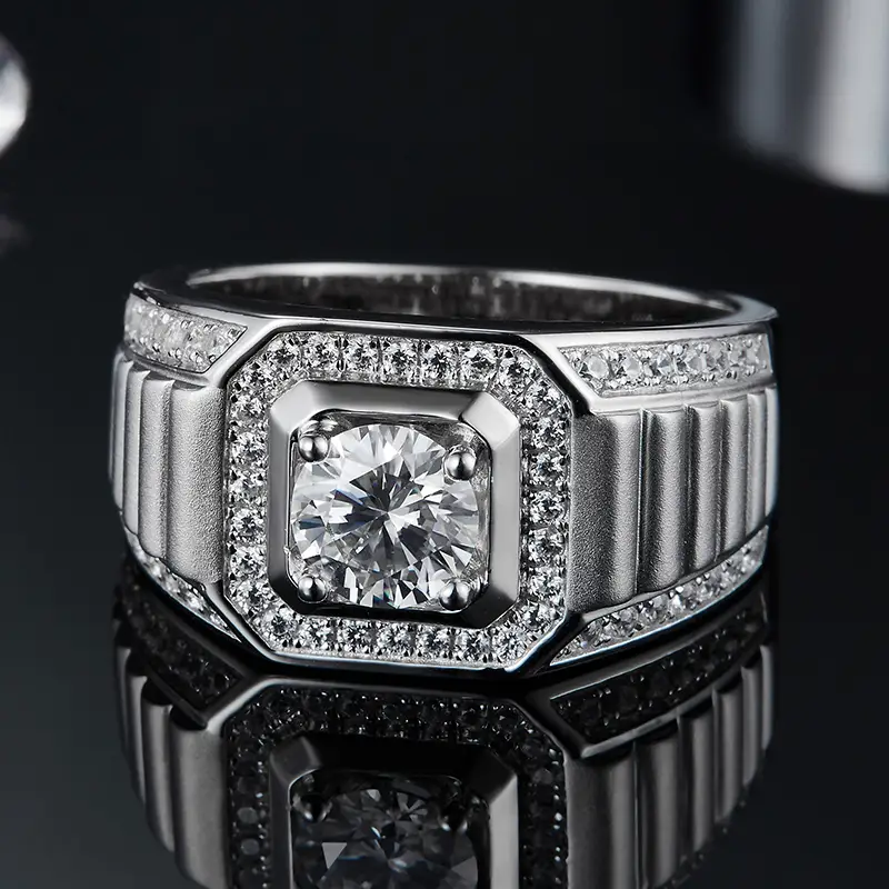 Newest moissanite rings for men series | Messi Jewelry 6
