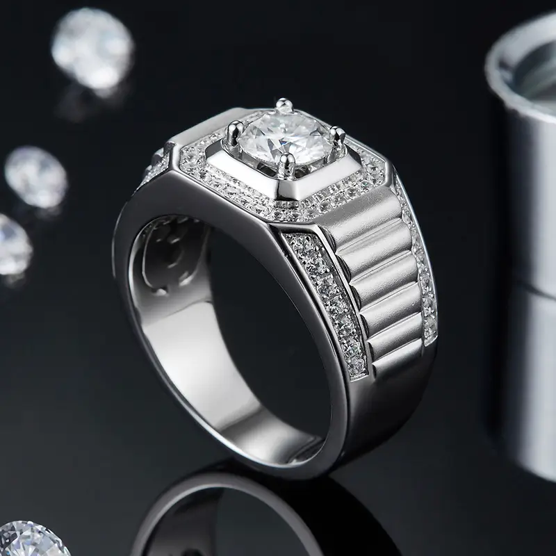 Newest moissanite rings for men series | Messi Jewelry 5