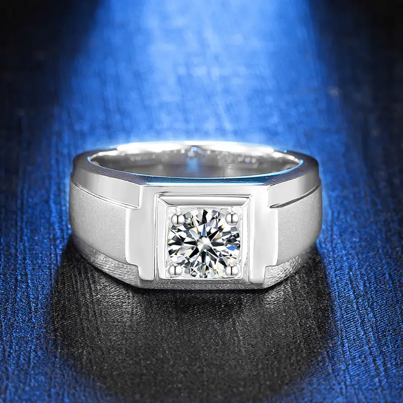 Moissanite Men's Ring with GRA Certificate 4