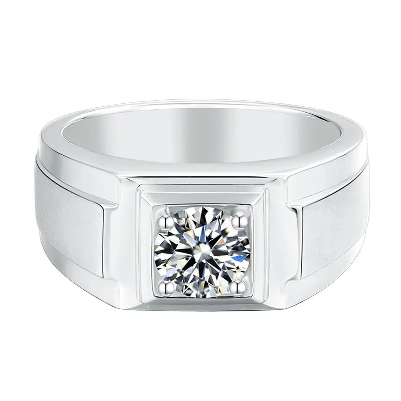 Moissanite Men's Ring with GRA Certificate 2