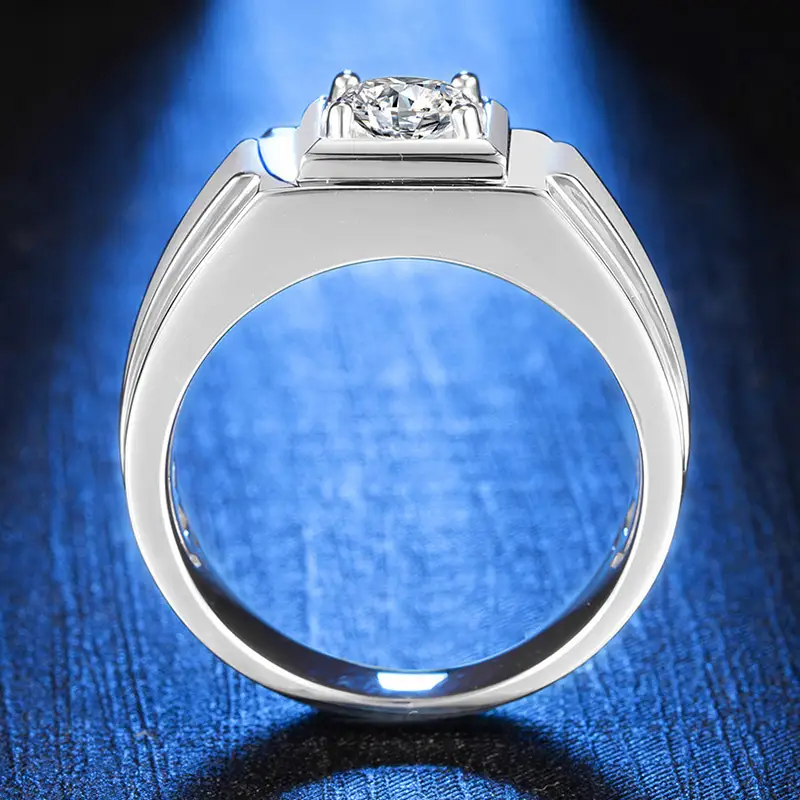 Moissanite Men's Ring with GRA Certificate 5