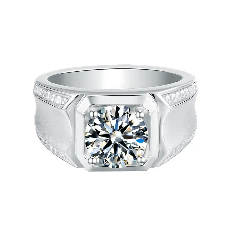 Men's Moissanite Ring with GRA Certificate 2
