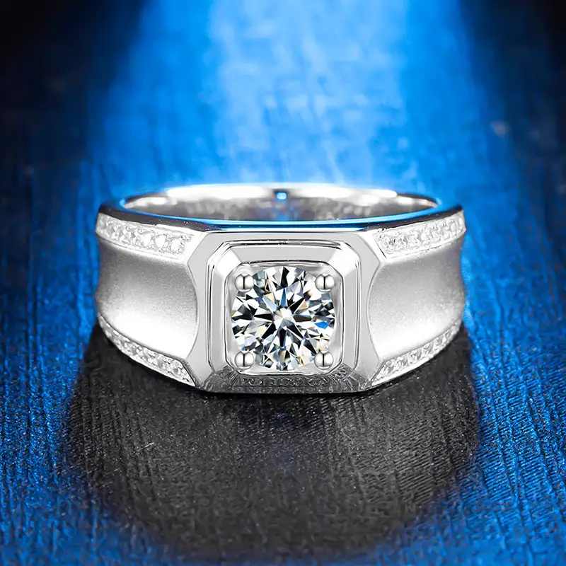 Men's Moissanite Ring with GRA Certificate 4