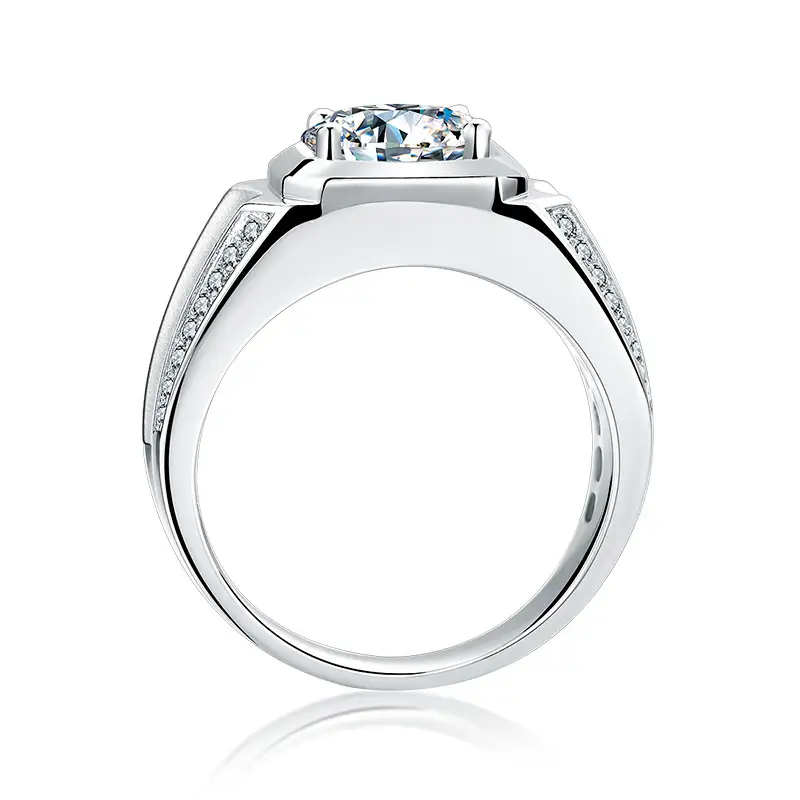 Men's Moissanite Ring with GRA Certificate 3